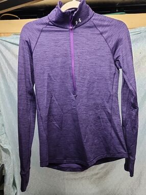 Under Armor 3/4 Zip Jacket Size Medium Purple